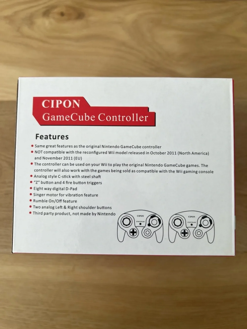 Black Wired GameCube-Style Controller with Colored Buttons